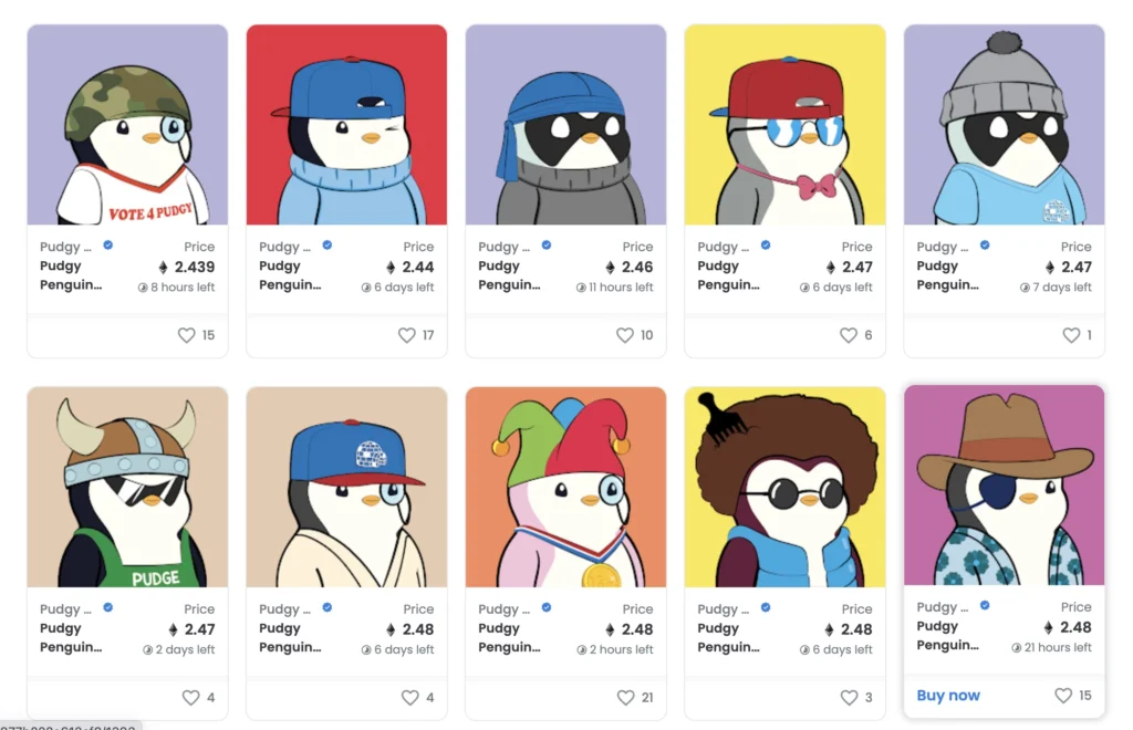 pudgy penguins nft