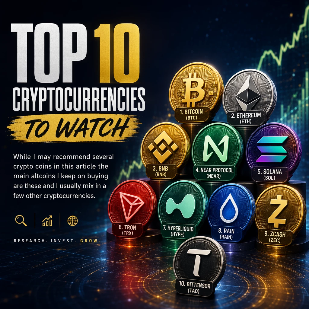 Top 10 cryptocurrencies to watch Top 10 cryptocurrencies to watch