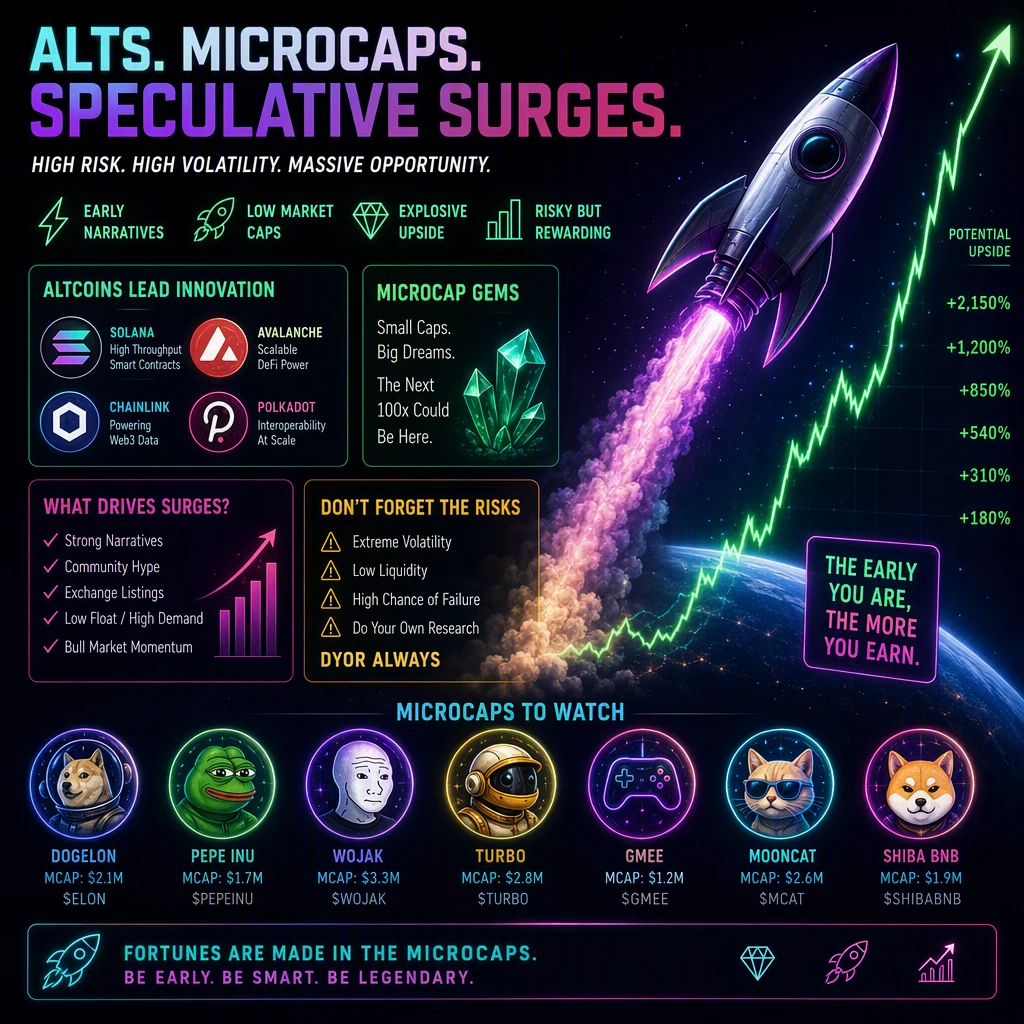 Altcoins, microcaps, and speculative surges Altcoins, microcaps, and speculative surges