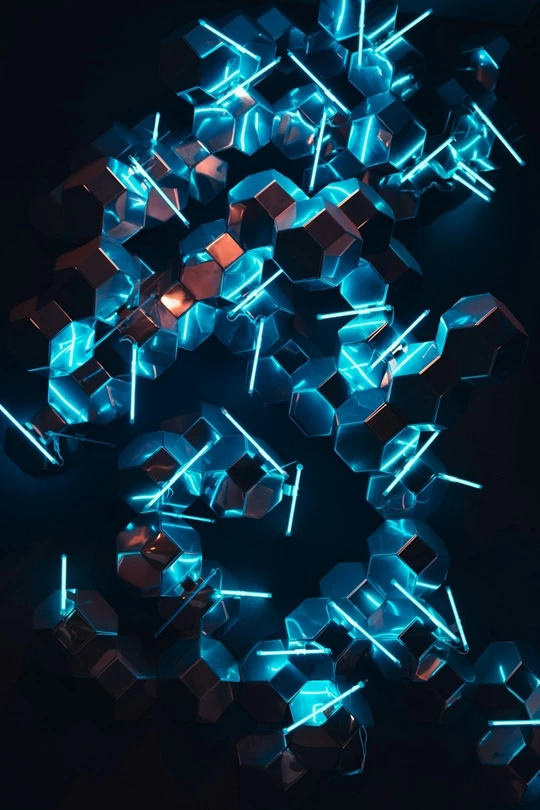A professional abstract digital art piece showing glowing connection lines and blocks representing secure blockchain architecture. virtual digital assets A professional abstract digital art piece showing glowing connection lines and blocks representing secure blockchain architecture. virtual digital assets