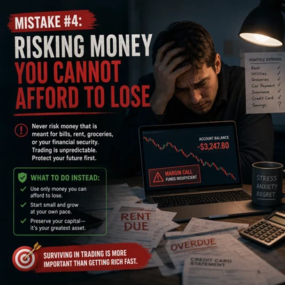 Mistake #4: Risking Money You Cannot Afford to Lose Mistake #4: Risking Money You Cannot Afford to Lose