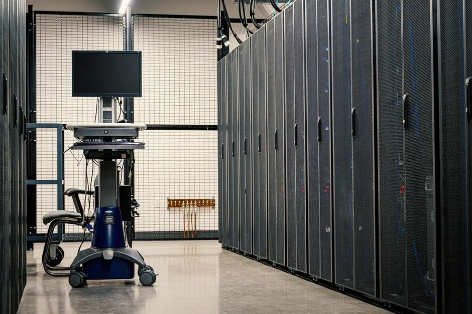 Modern Bitcoin mining facility showing ASIC servers, cooling systems, electricity meters, and monitoring screens Modern Bitcoin mining facility showing ASIC servers, cooling systems, electricity meters, and monitoring screens