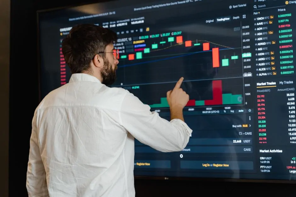 Trader reviewing live crypto prices beside dominance, funding, ETF flow, and risk-control charts Trader reviewing live crypto prices beside dominance, funding, ETF flow, and risk-control charts